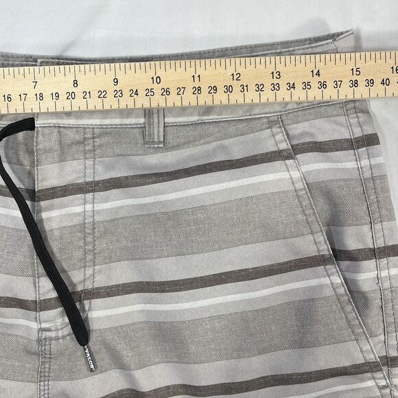 VALOR BOARD SHORTS MENS 30 STRIPED DRAWSTRING ZIP FLY 10” INSEAM SWIM BEACH - Picture 11 of 12